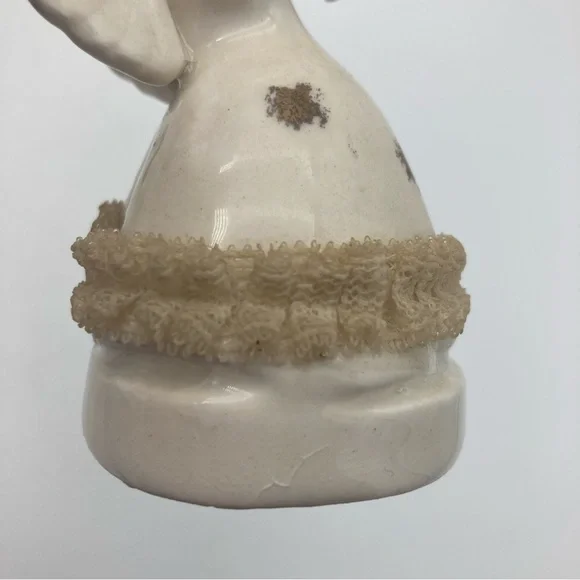 Vintage Ceramic ART Japan Spaghetti Happy New Year January Angel Figurine